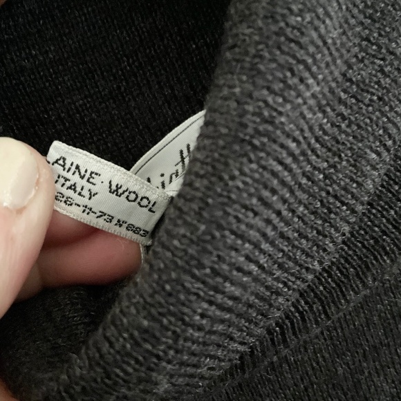 Vintage Men’s Knit Sweater Schiatti for Brisson-Brisson Turtleneck Wool Gray M - Picture 8 of 14